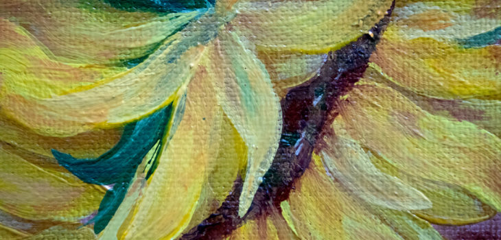 Sunflowers in a vase. Sunshine in the flowers