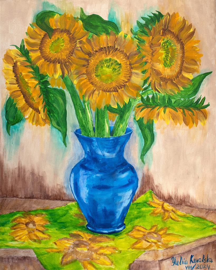 Sunflower radiance bouquet in vase