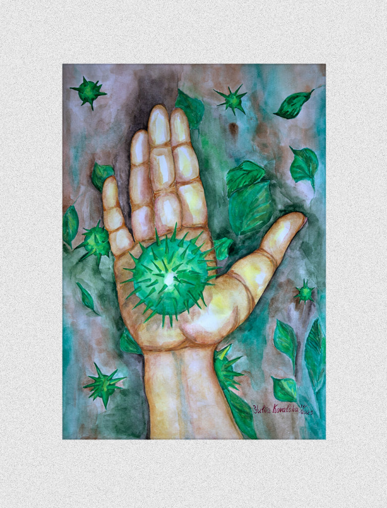 Chestnut. Multiplication of thorns