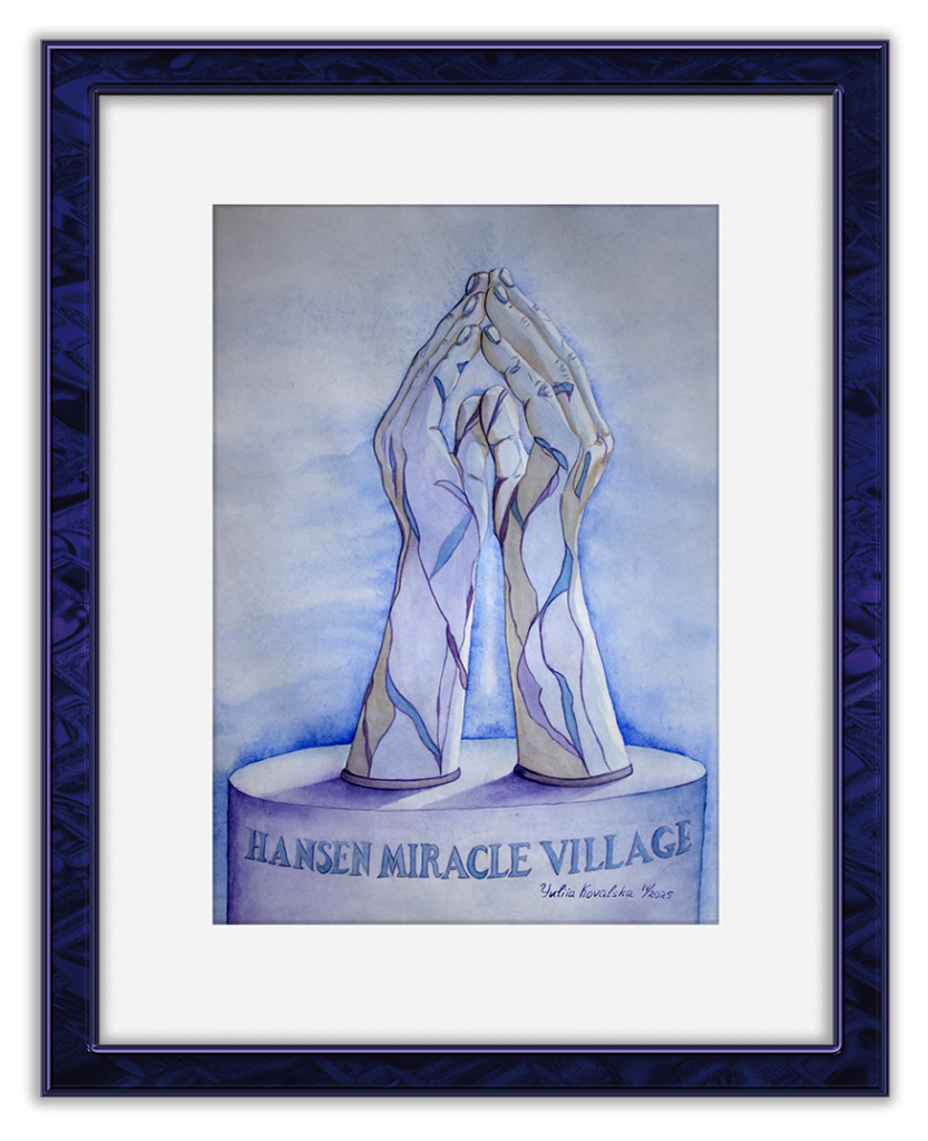Hansen miracle village. Praying hands
