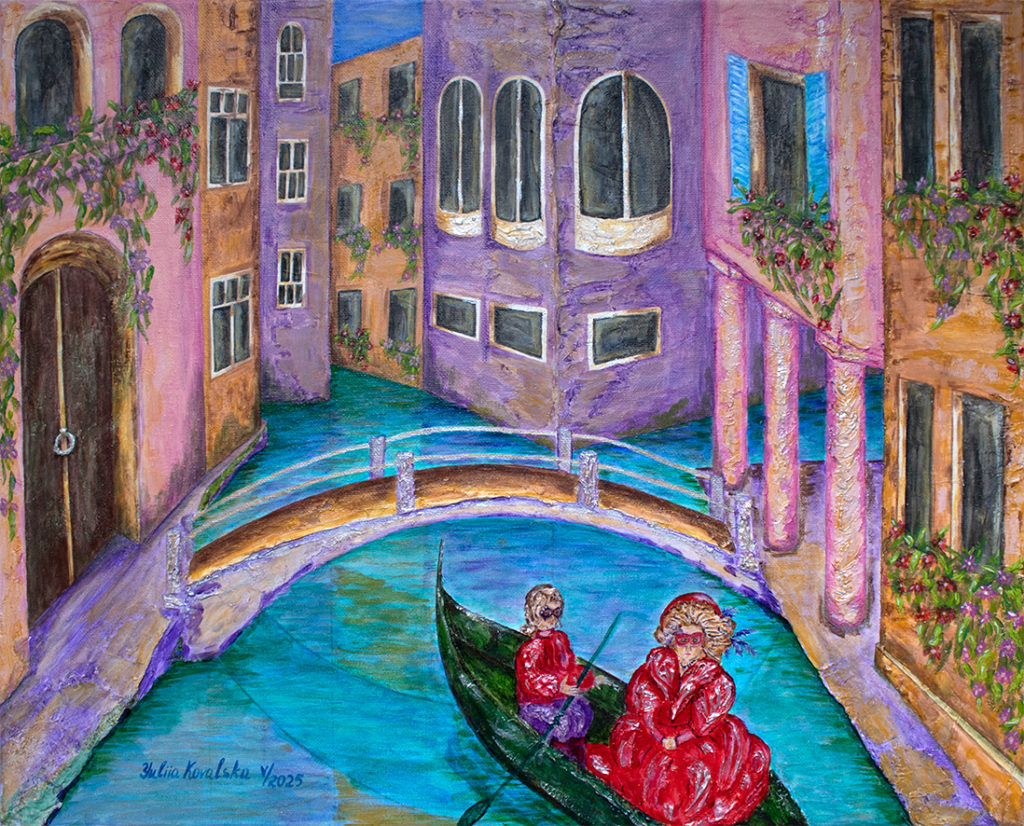 A secret rendezvous. On the canals of Venice