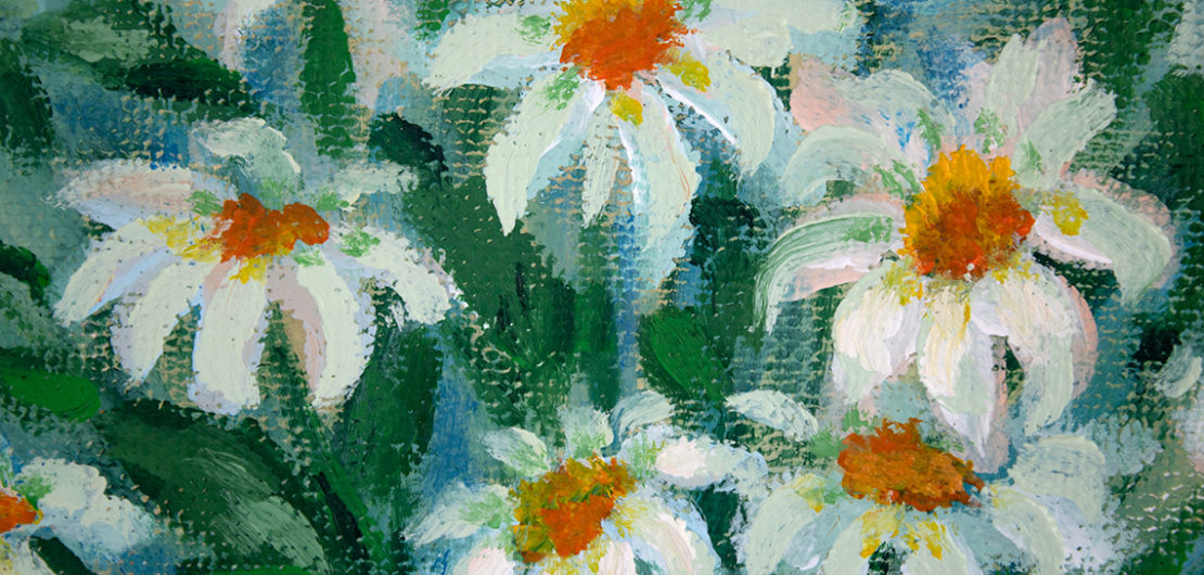 Chamomiles. Little suns in a vase