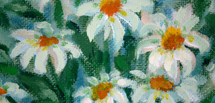 Chamomiles. Little suns in a vase