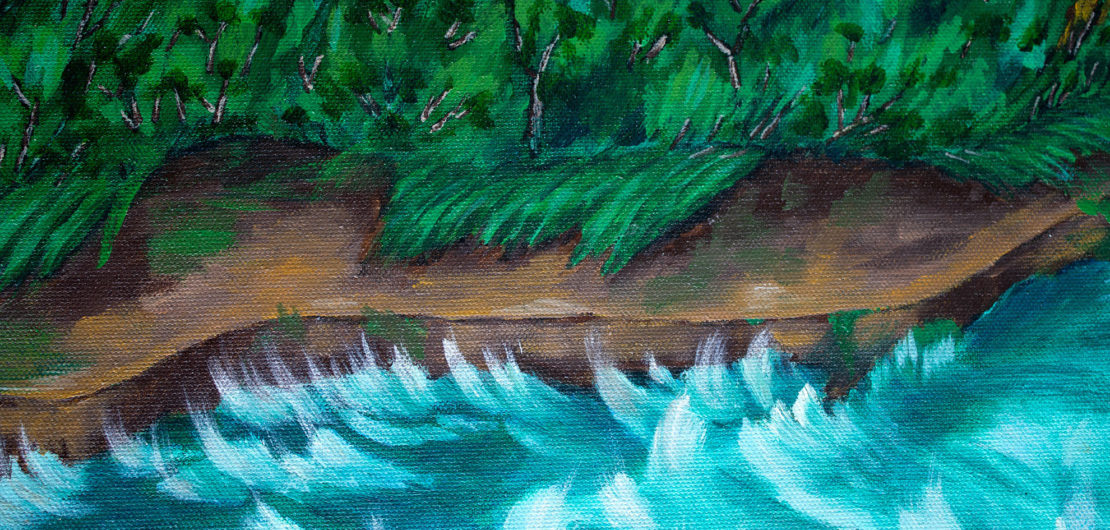 Niagara river. The great power of water