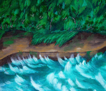 Niagara river. The great power of water