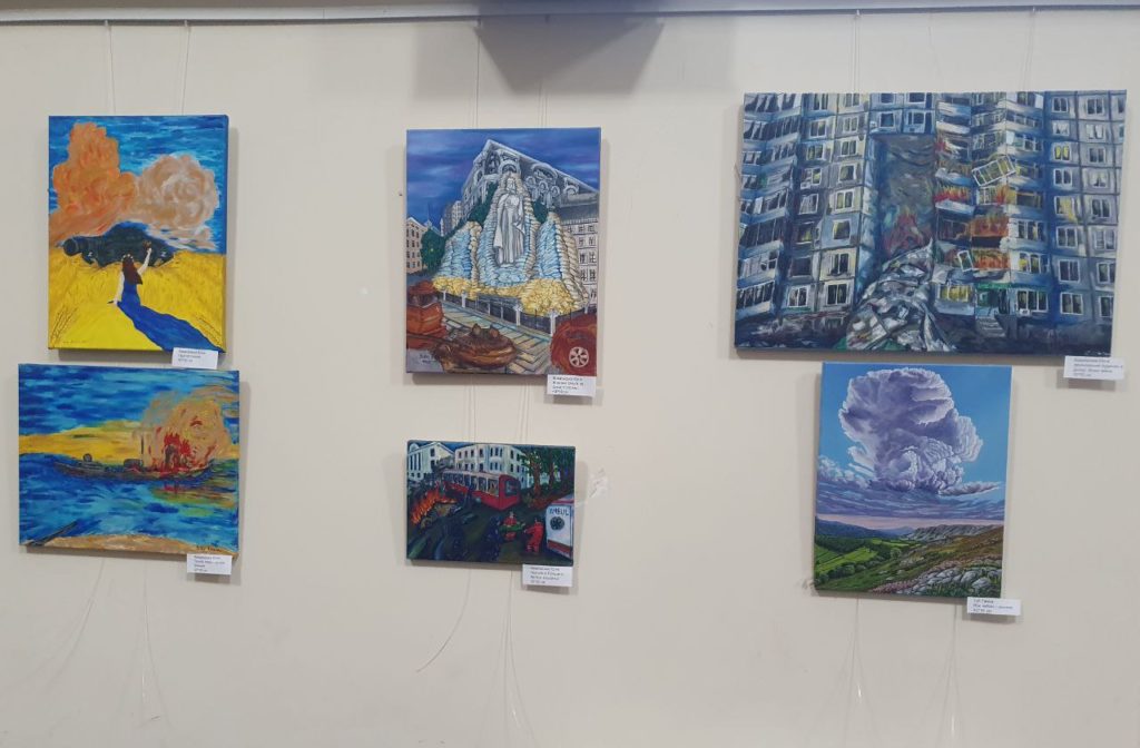 My paintings at the exhibition