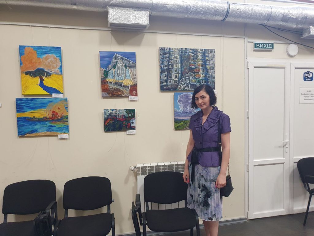 At the opening of the exhibition