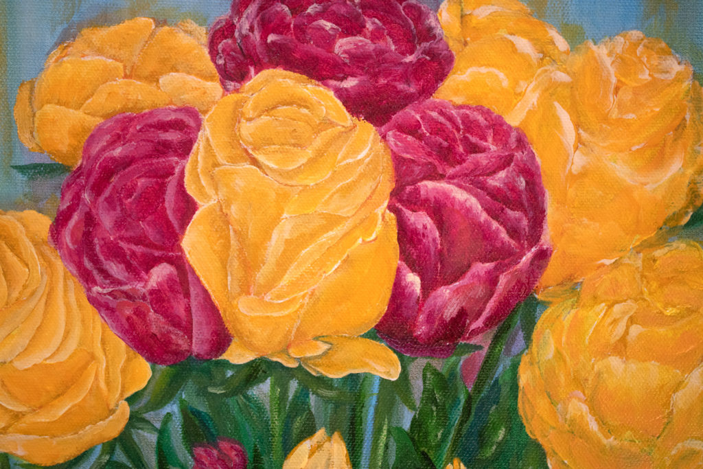 Roses on the summer porch. A memory of summer