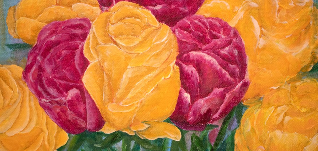 Roses on the summer porch. A memory of summer