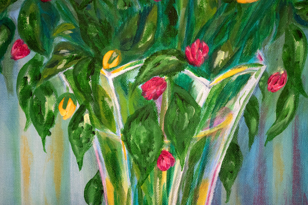 Roses on the summer porch. A memory of summer