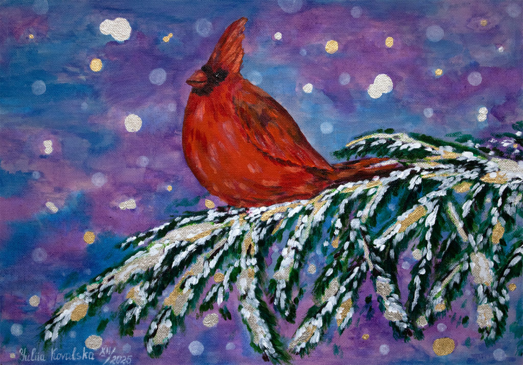 The Red Cardinal - a symbol of family happiness and vitality
