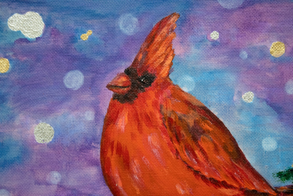 The Red Cardinal - a symbol of family happiness and vitality