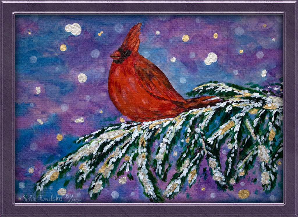 The Red Cardinal - a symbol of family happiness and vitality